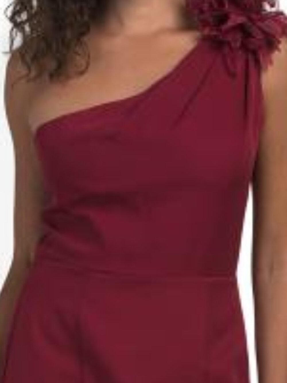 RENE BY RENE RUIZ One Shoulder Gown With Floral Applique - Picture 2 of 2
